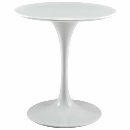 EAST END IMPORTS Lippa 28 in. Wood Top Dining Table, White EEI-1115-WHI